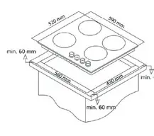 VITROCERAMIC ELECTRIC HOB60cm